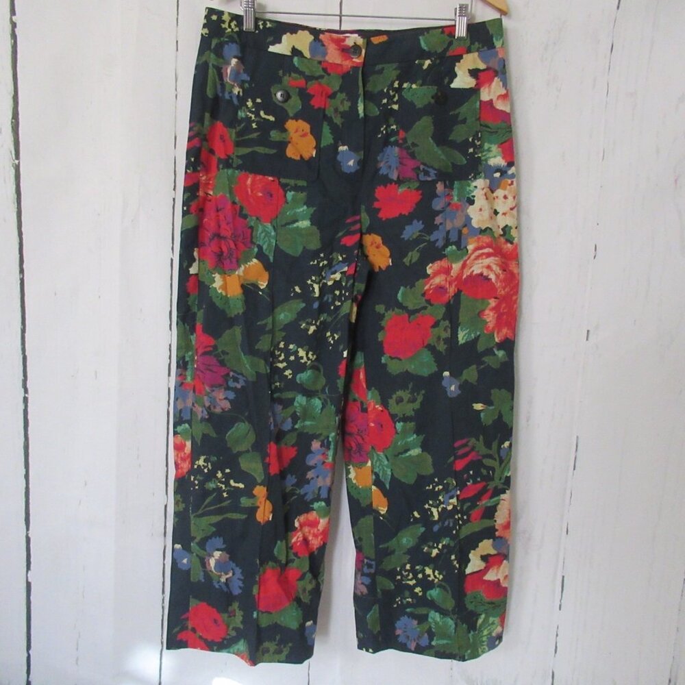 Sezane Floral Wide Leg Pants - Multicolor